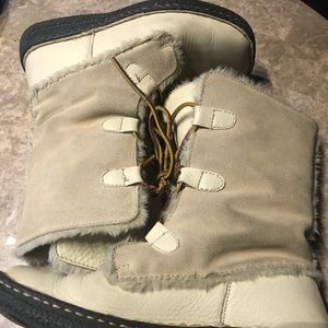 🚫sold🚫Cabela’s Fur White Leather Snow Winter Boots